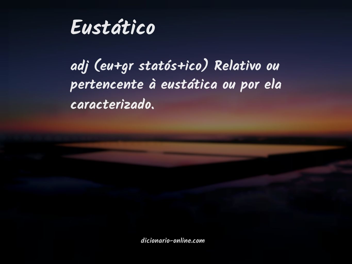 Significado de eustático