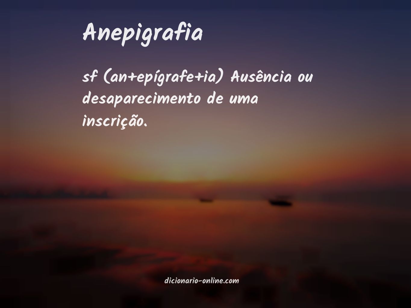 Significado de anepigrafia