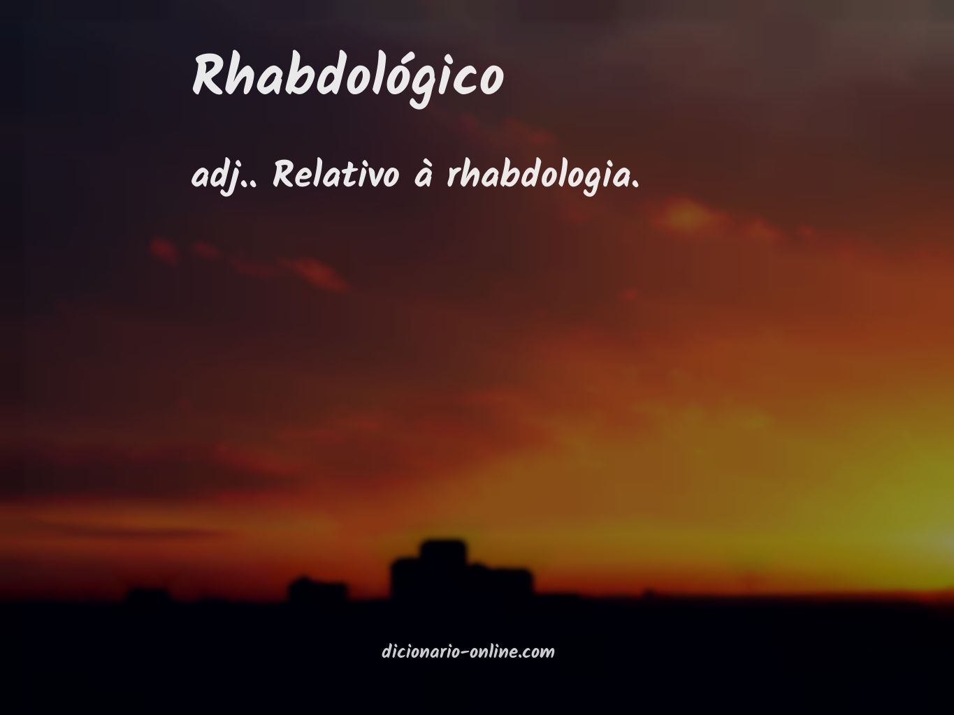 Significado de rhabdológico