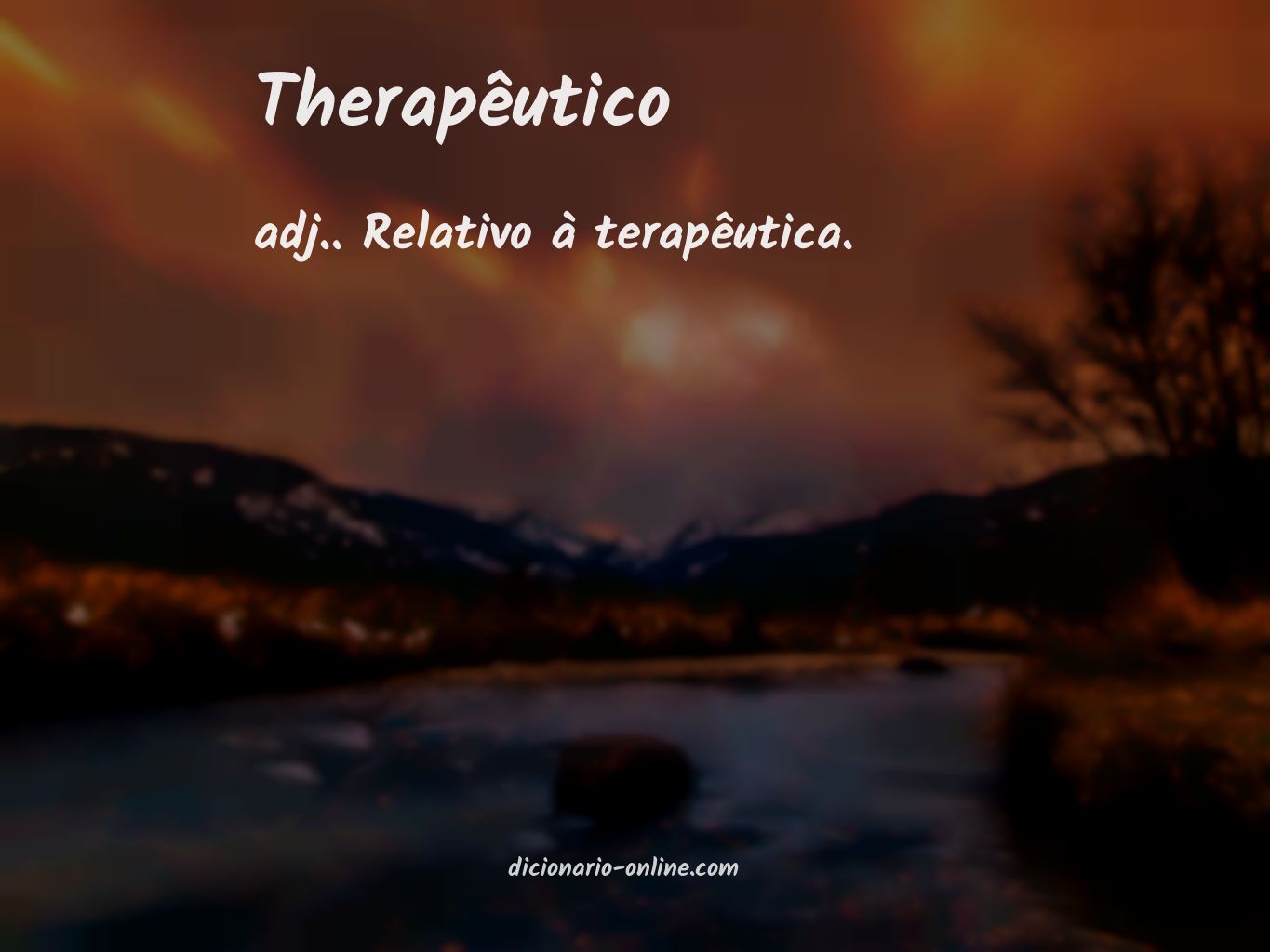 Significado de therapêutico