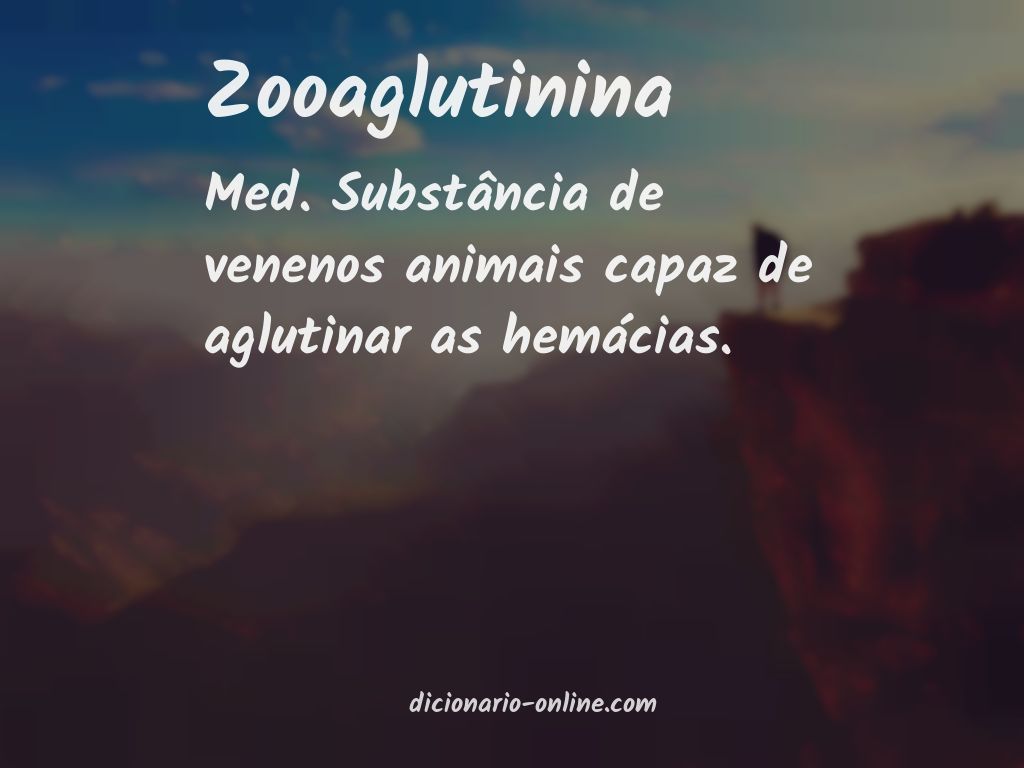 Significado de zooaglutinina