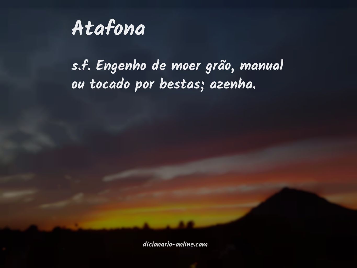 Significado de atafona