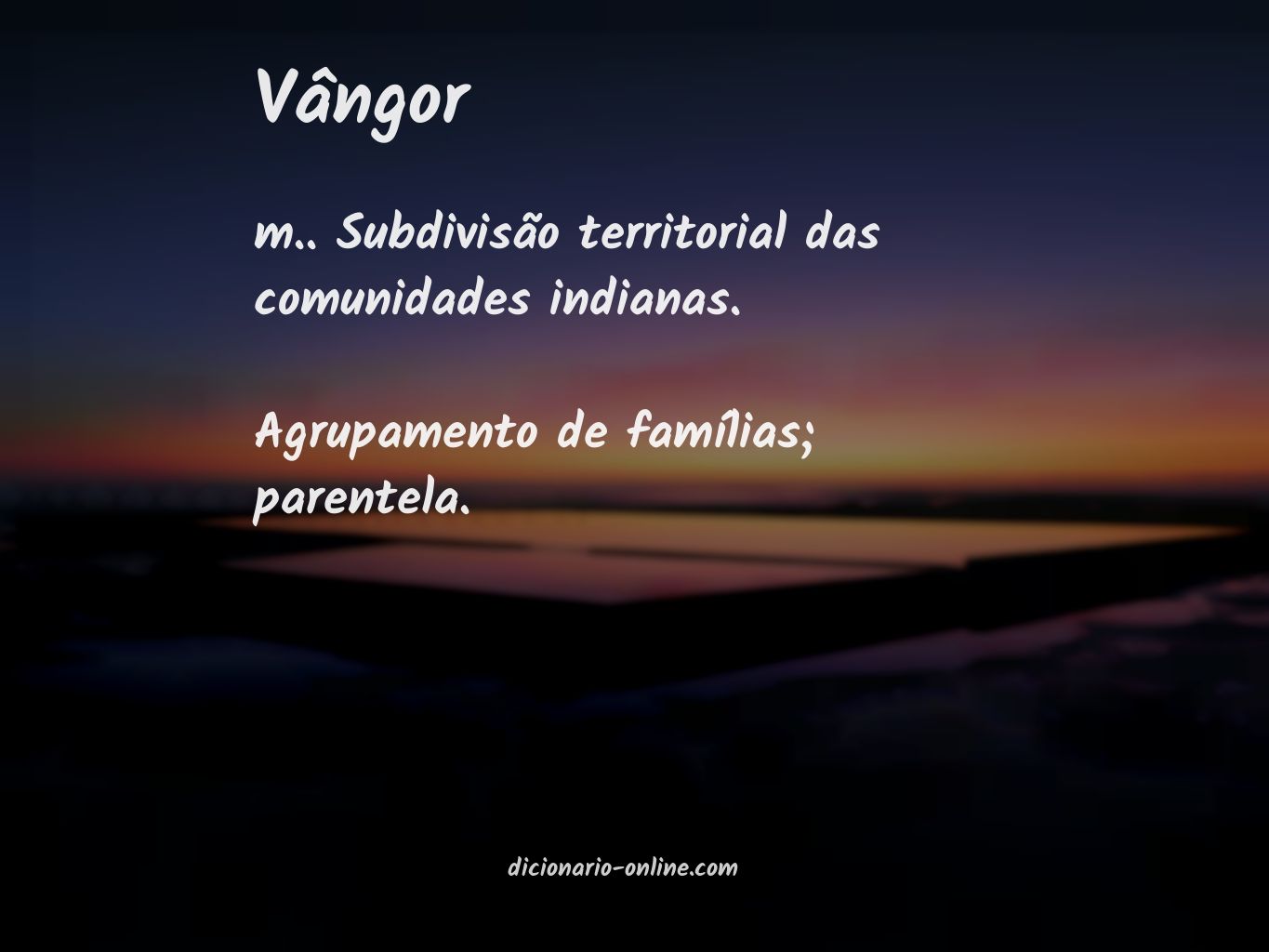 Significado de vângor