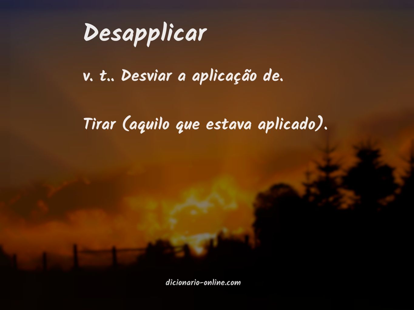 Significado de desapplicar