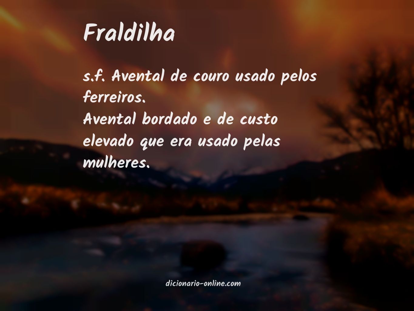 Significado de fraldilha