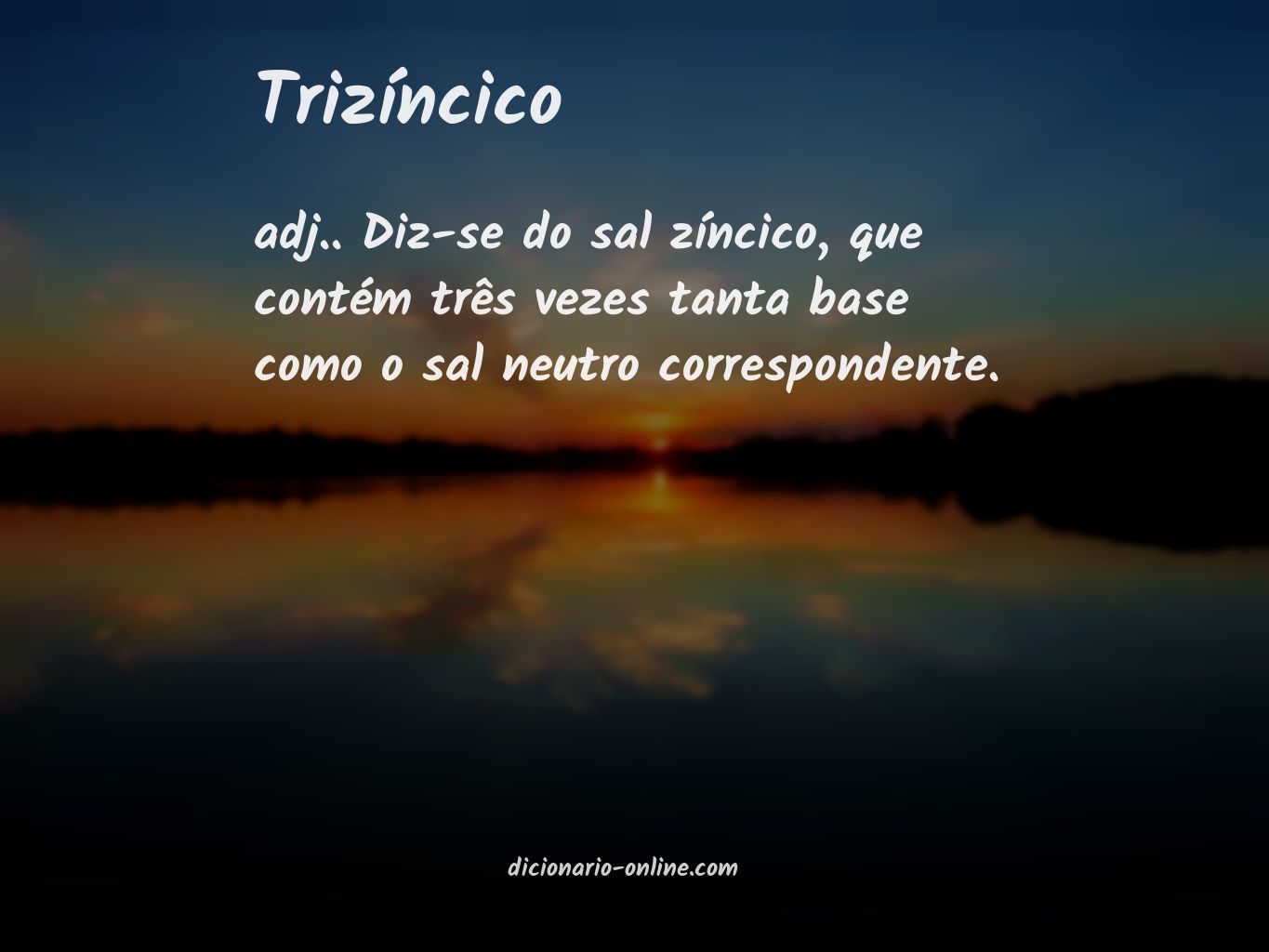 Significado de trizíncico