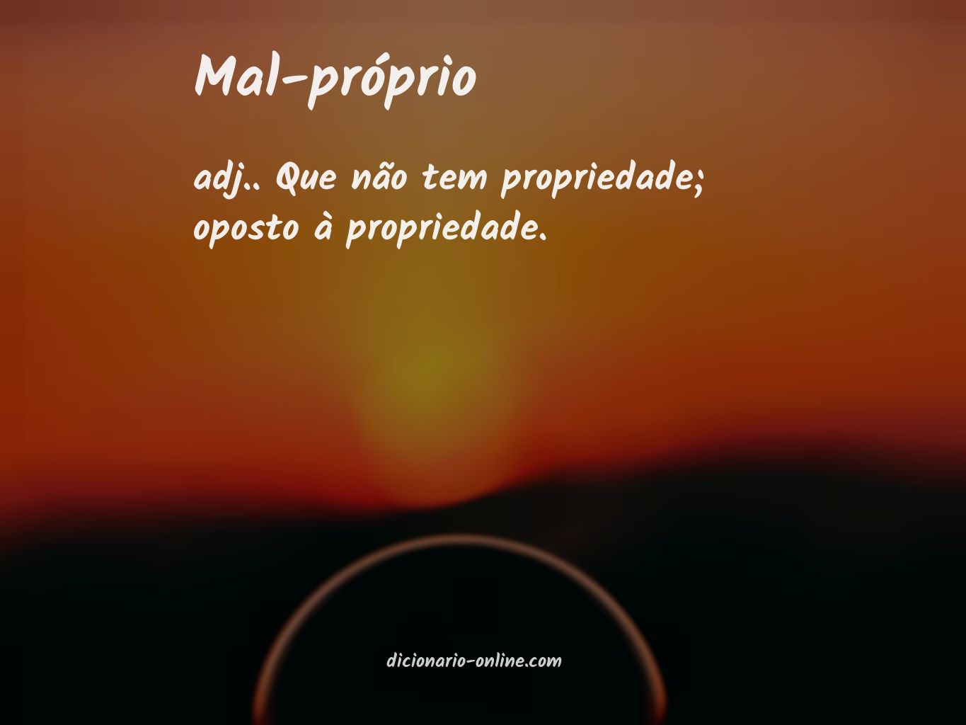 Significado de mal-próprio