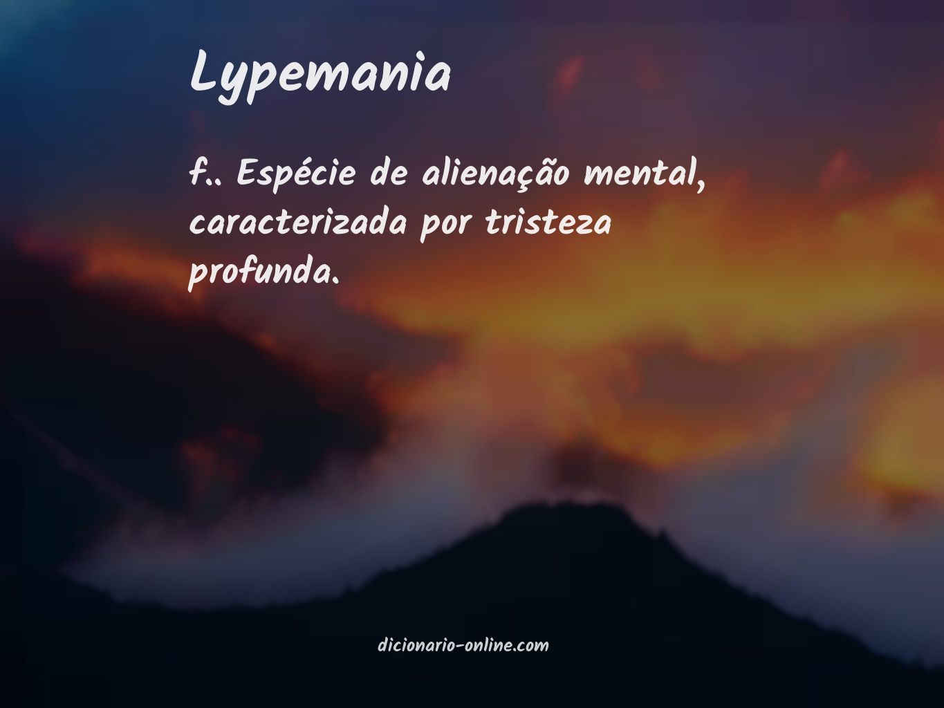 Significado de lypemania