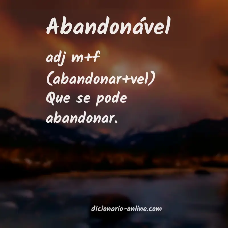 Significado de abandonável