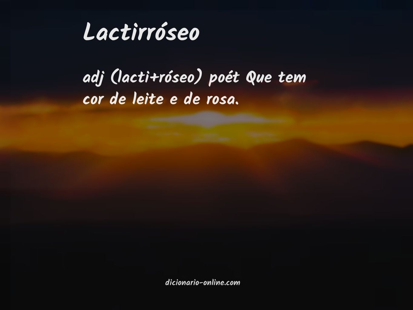 Significado de lactirróseo