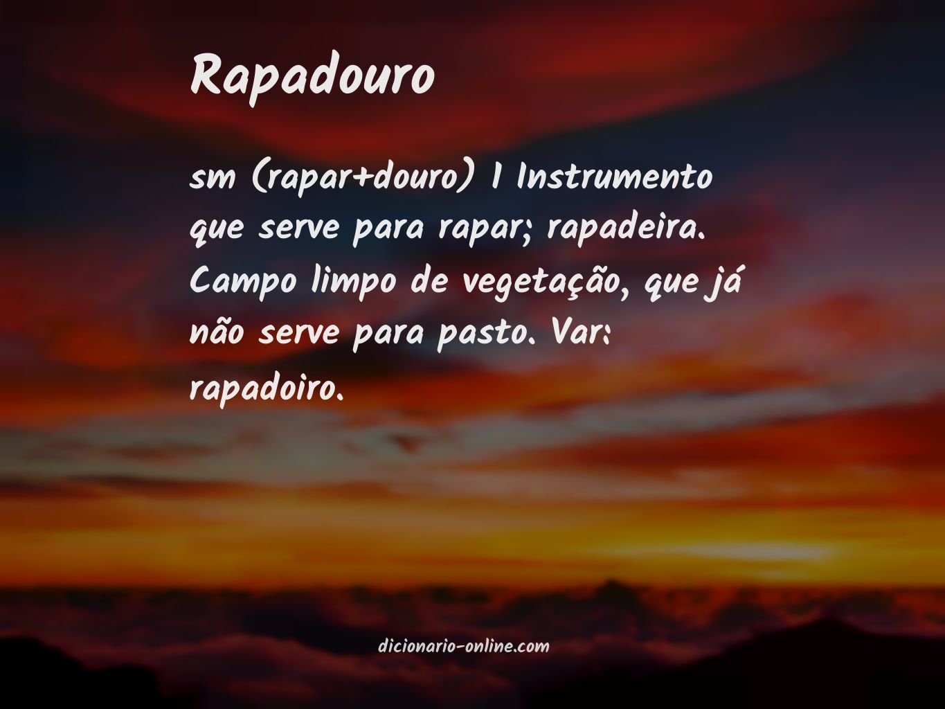 Significado de rapadouro