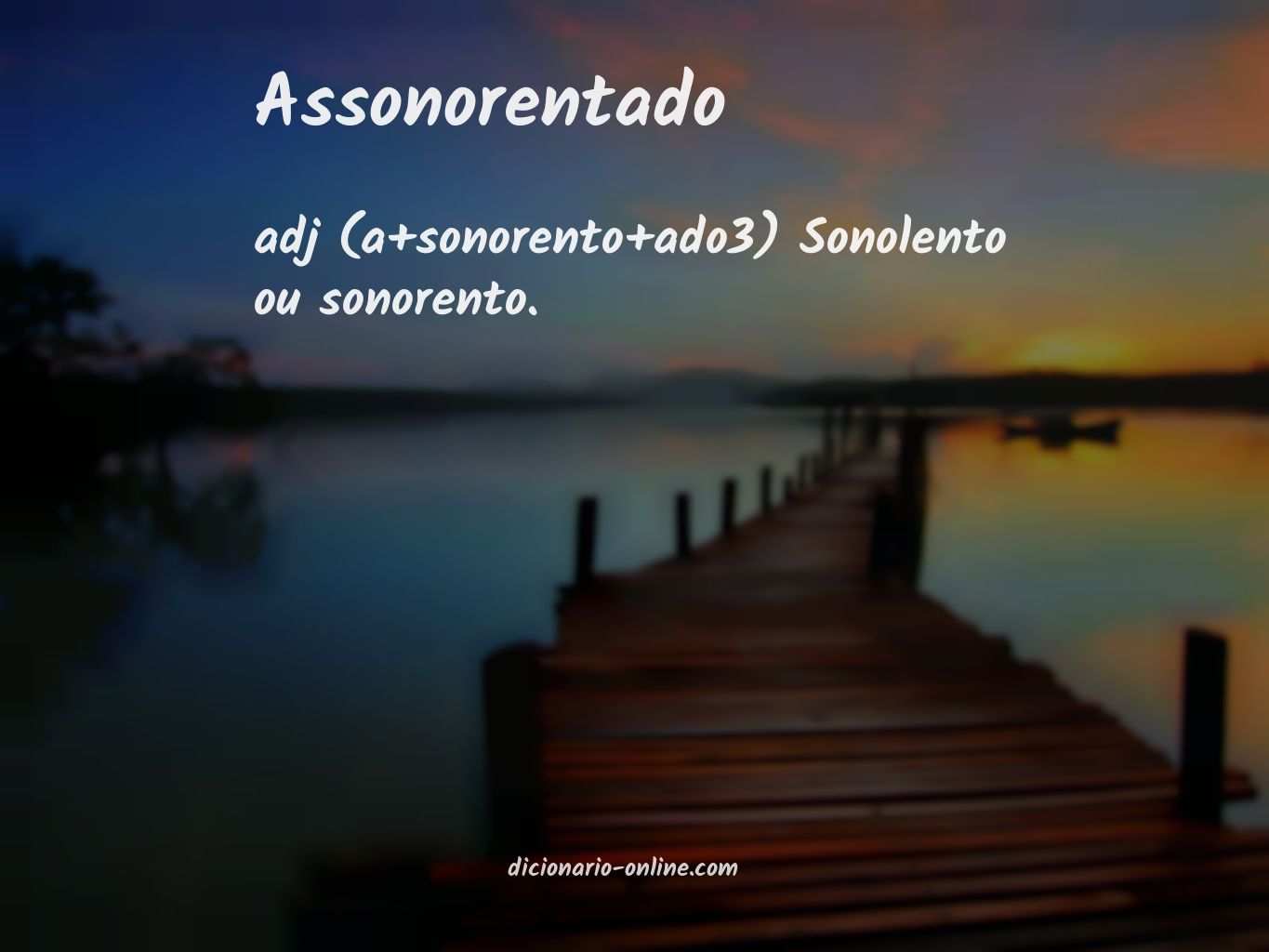 Significado de assonorentado