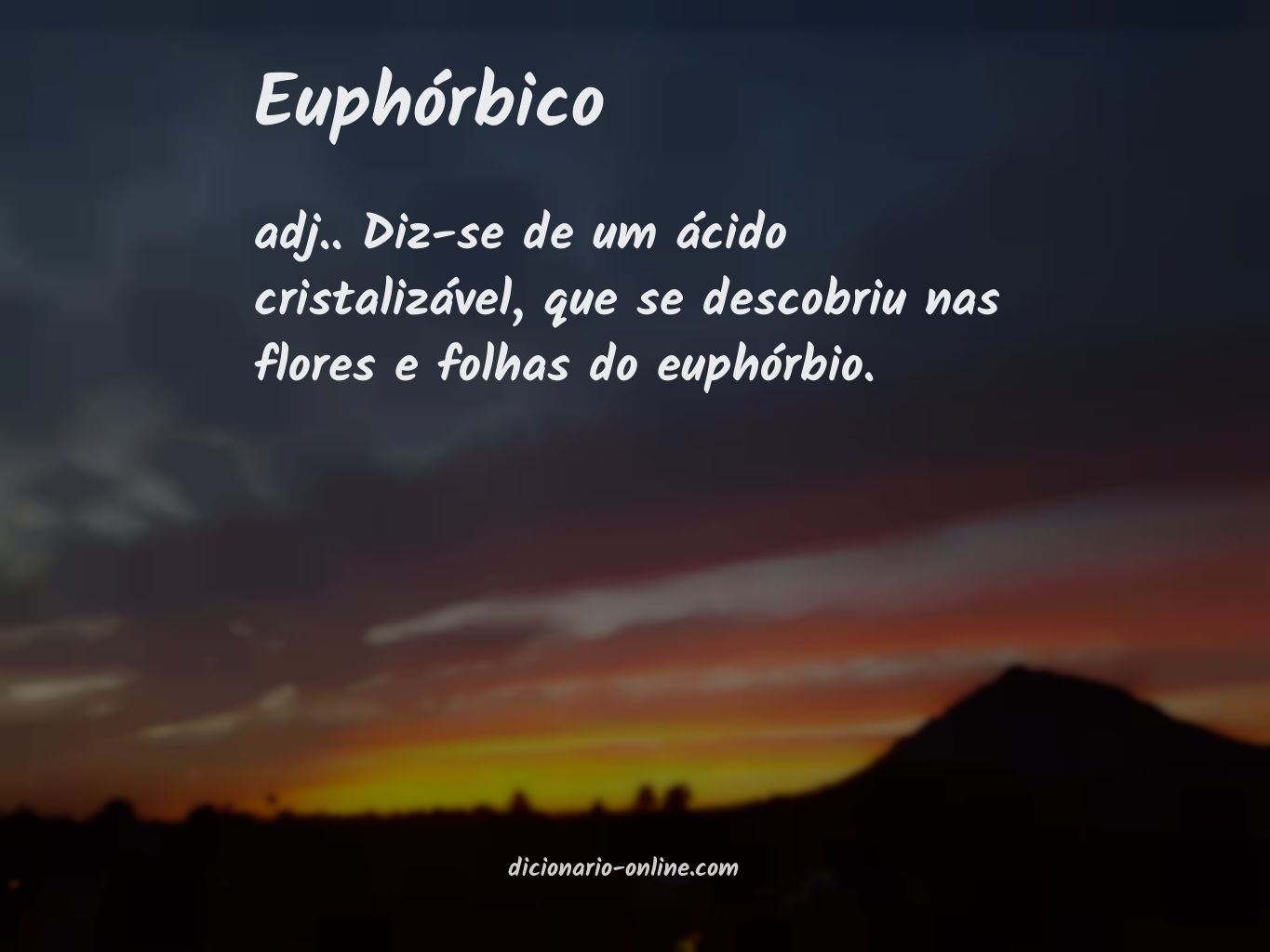 Significado de euphórbico