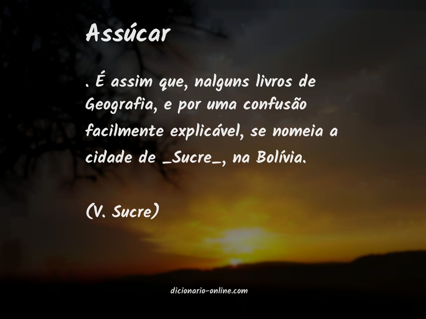 Significado de assúcar