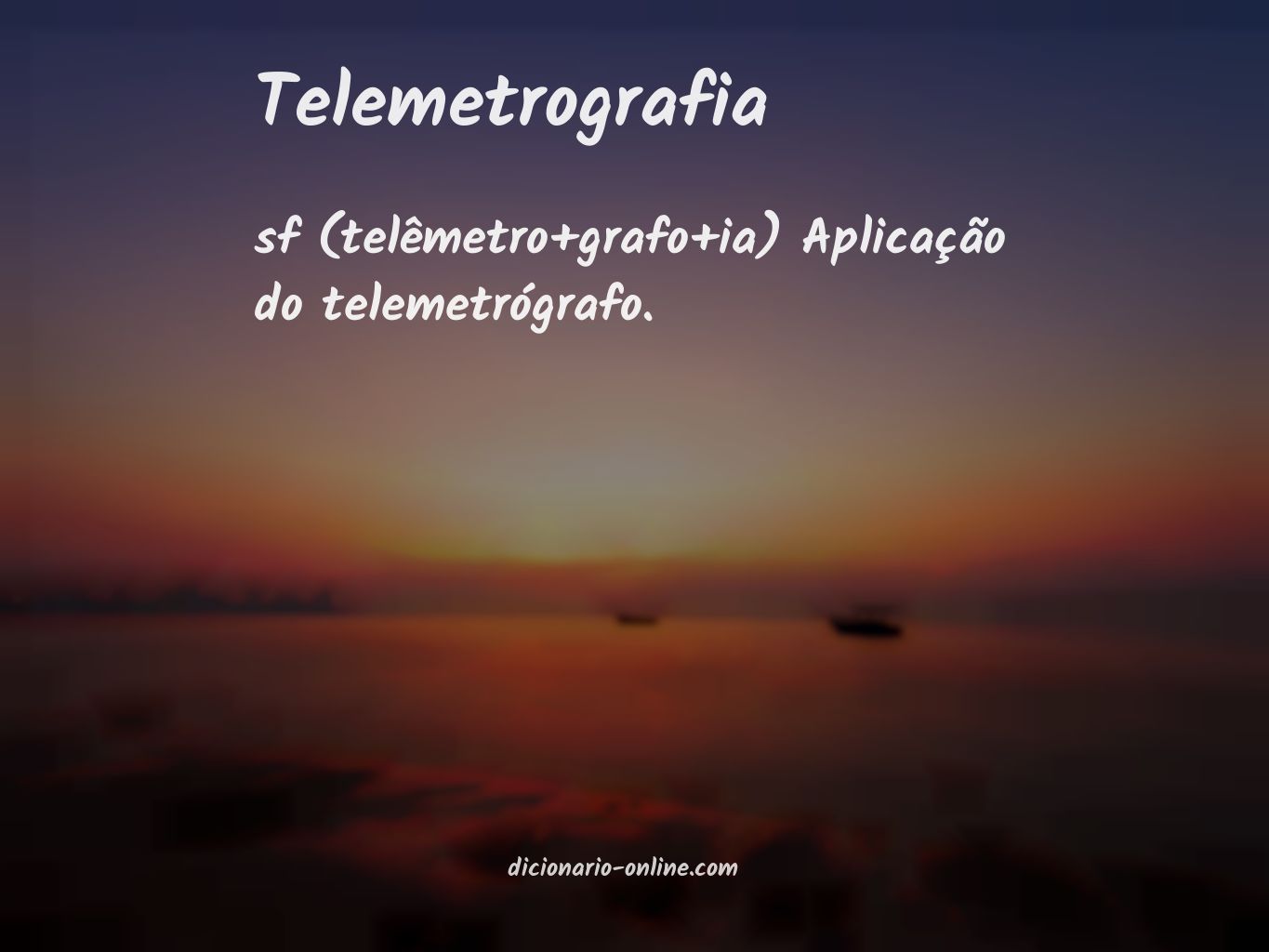 Significado de telemetrografia