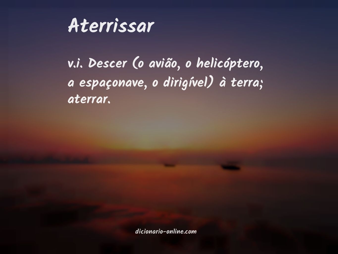 Significado de aterrissar