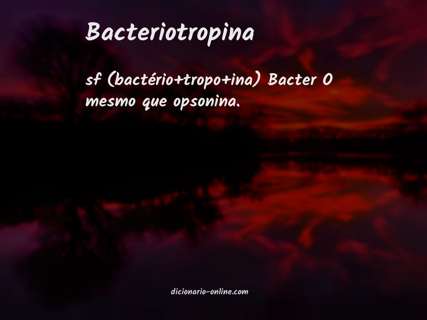 Significado de bacteriotropina