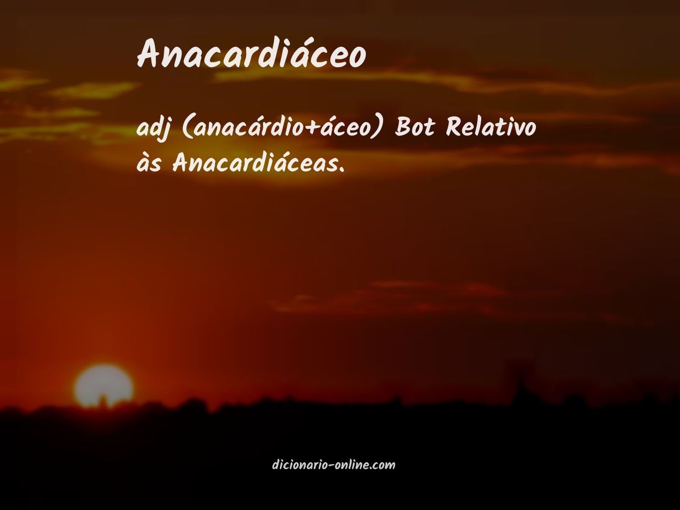 Significado de anacardiáceo