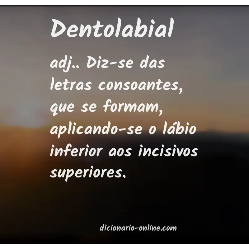 Significado de dentolabial