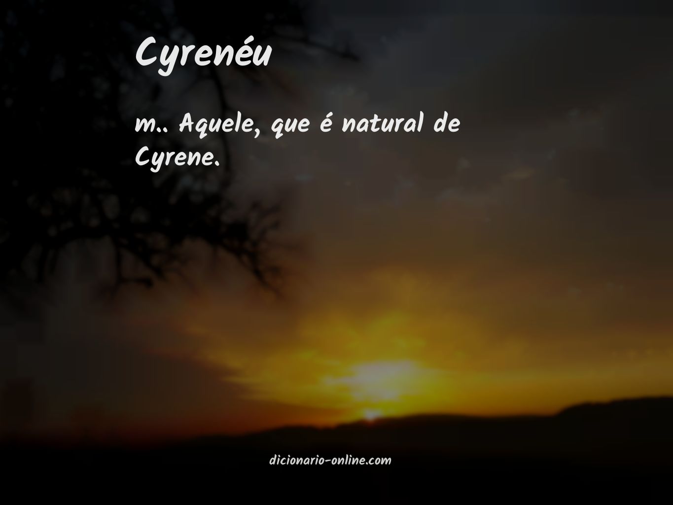 Significado de cyrenéu