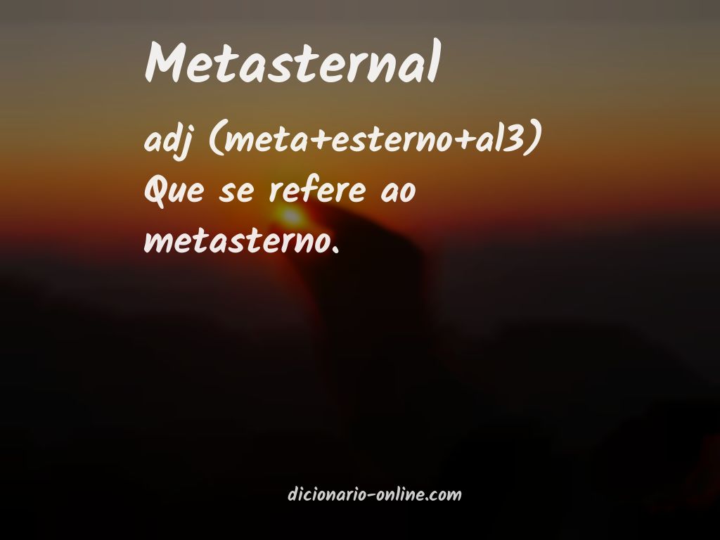 Significado de metasternal