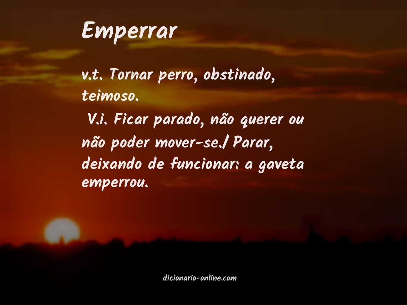 Significado de emperrar