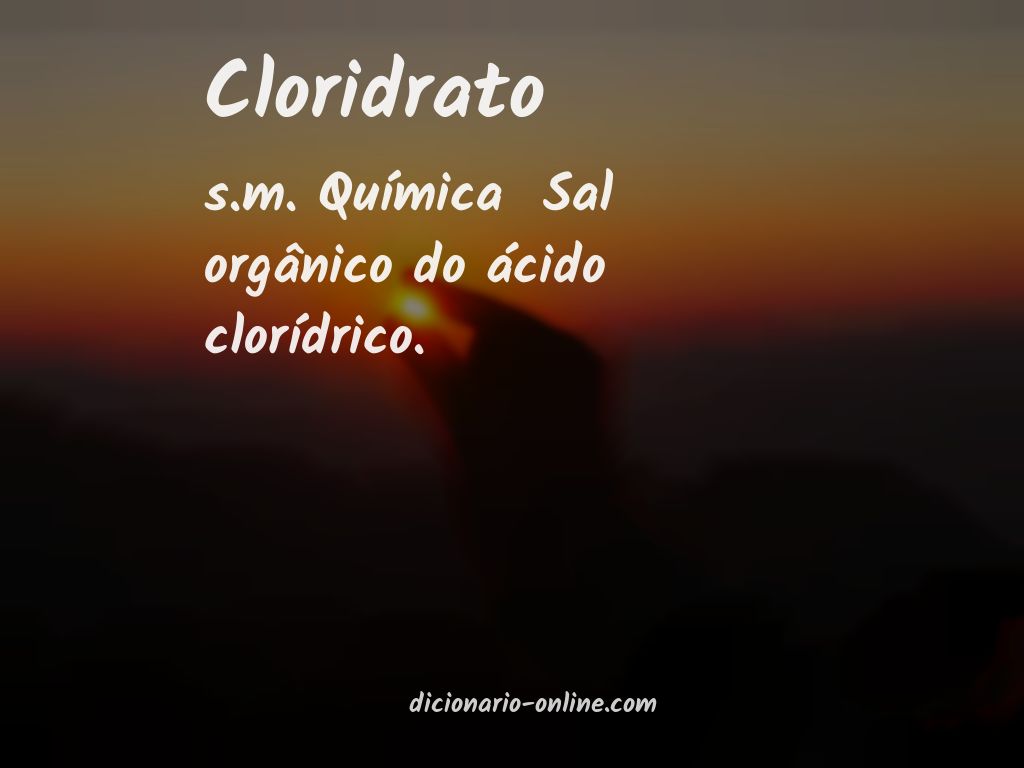 Significado de cloridrato