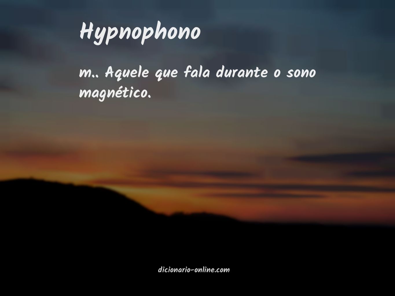 Significado de hypnophono