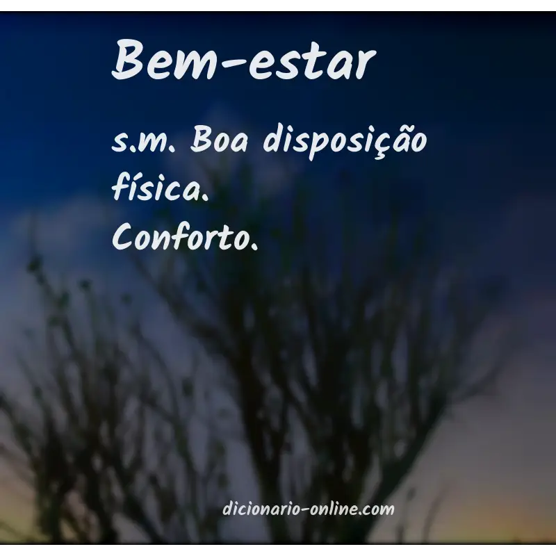 Significado de bem-estar