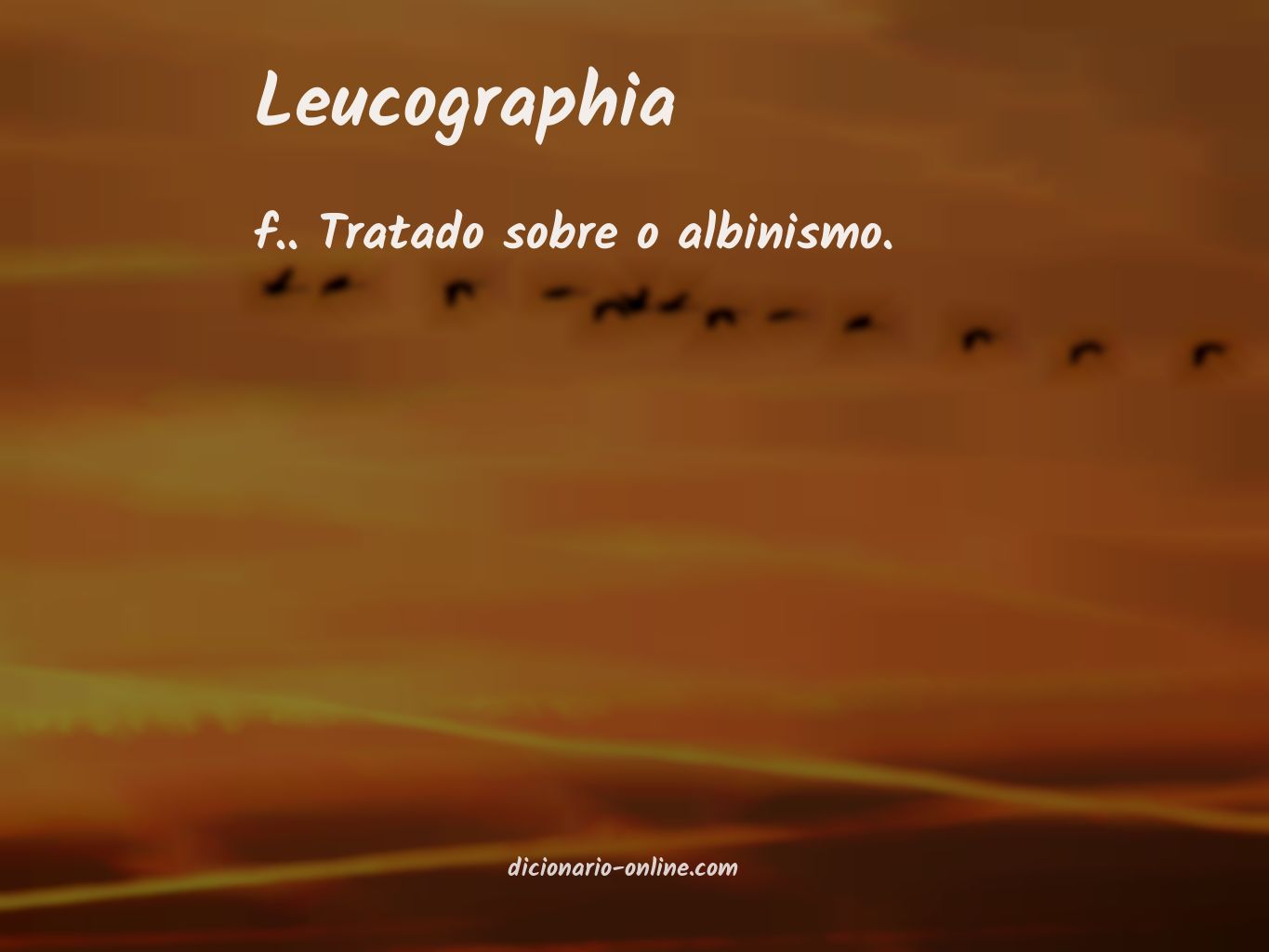 Significado de leucographia