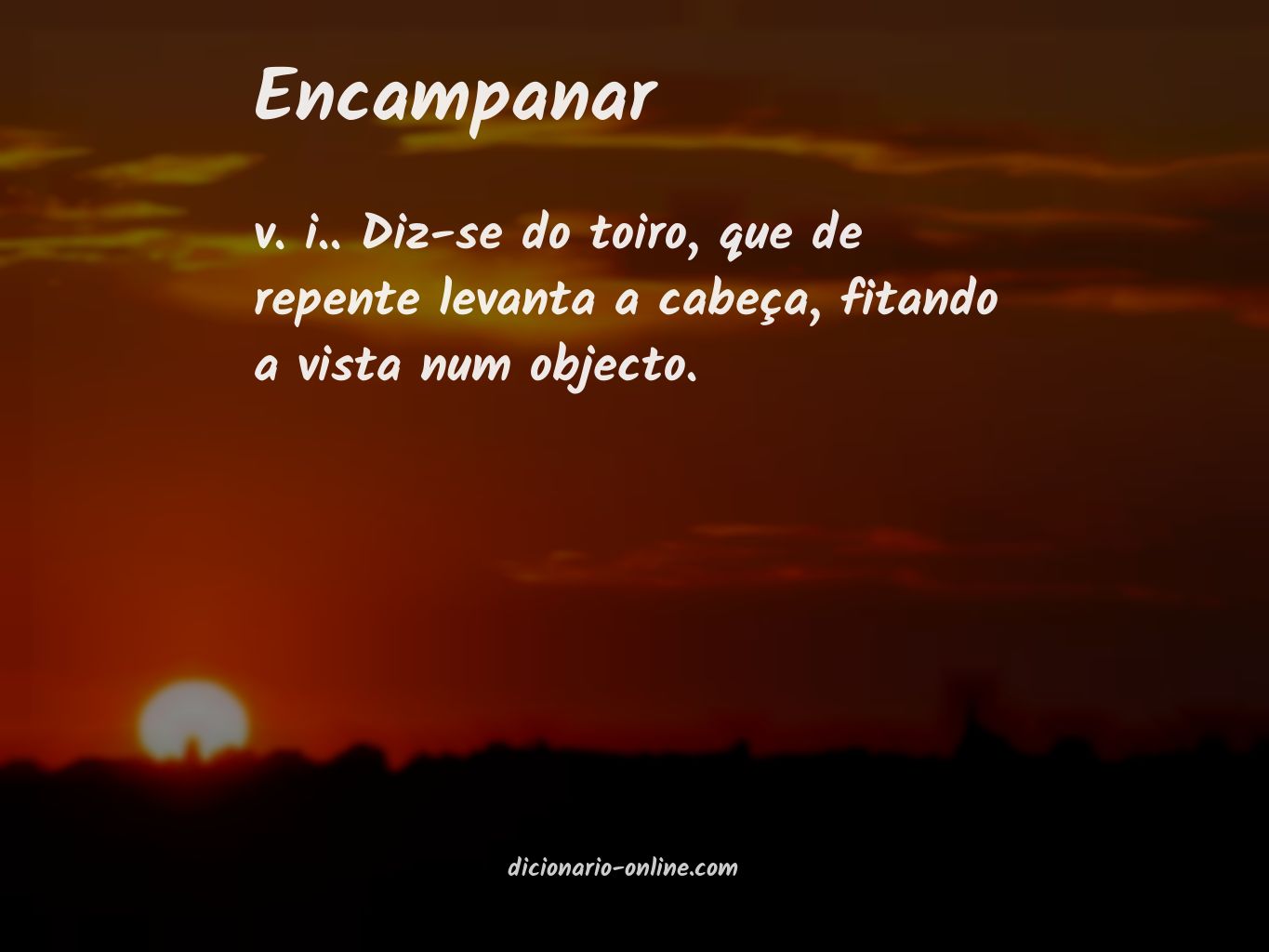 Significado de encampanar