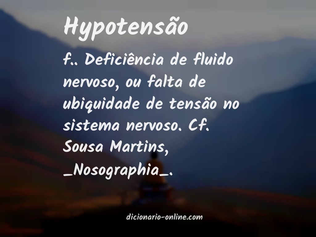 Significado de hypotensão