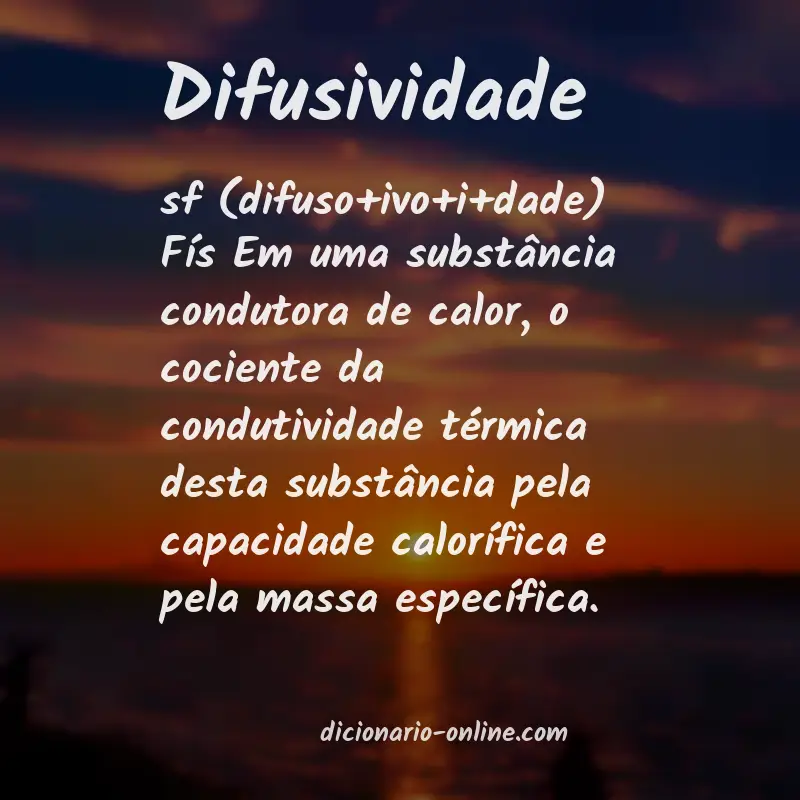 Significado de difusividade