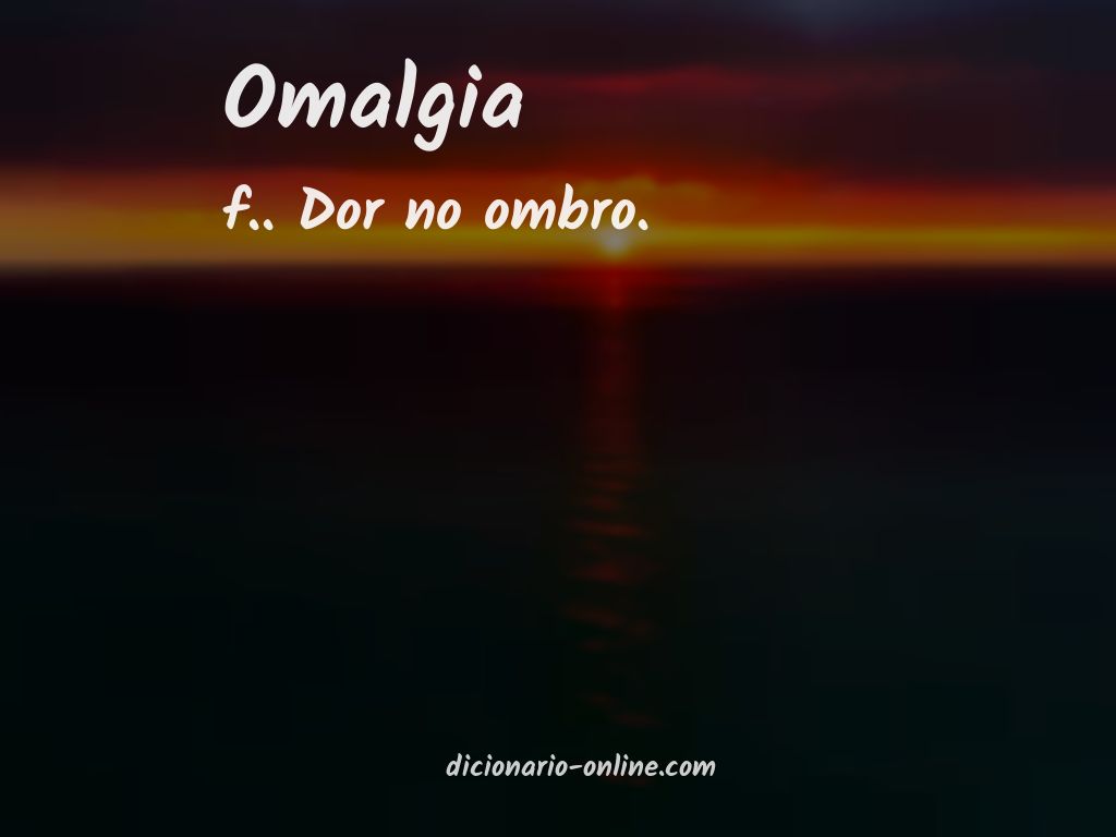 Significado de omalgia