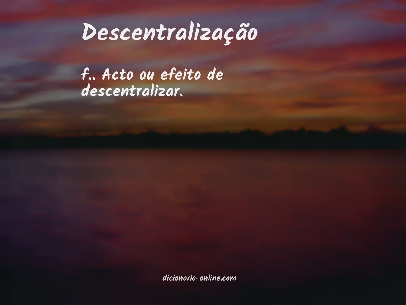 Significado de descentralização