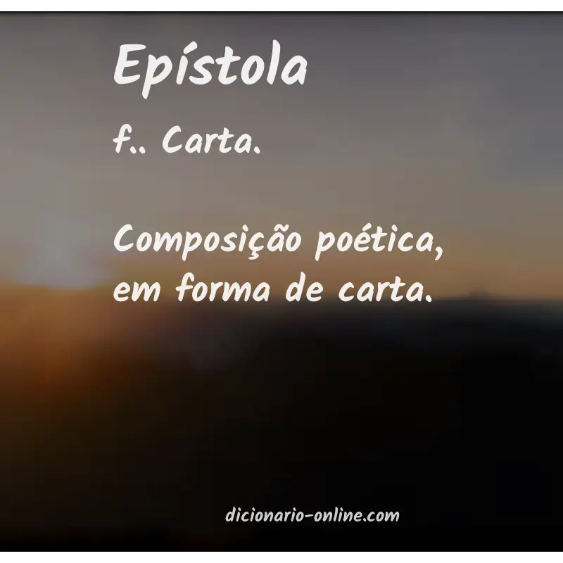 Significado de epístola