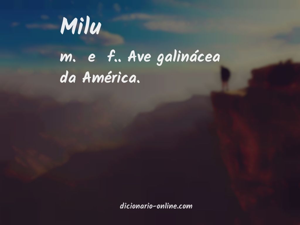 Significado de milu