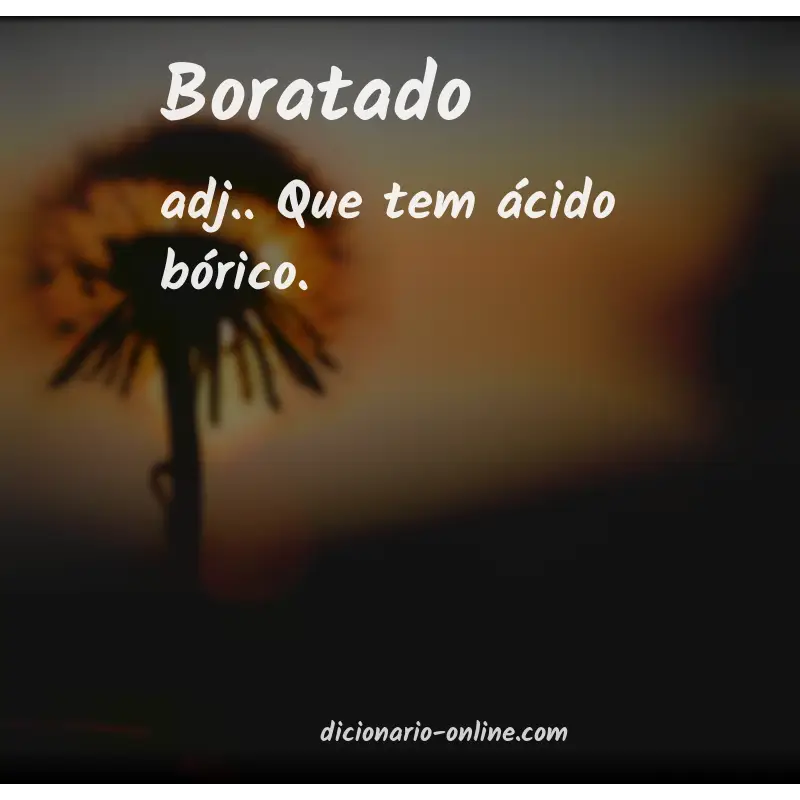 Significado de boratado