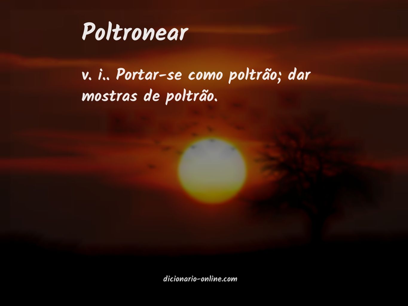 Significado de poltronear