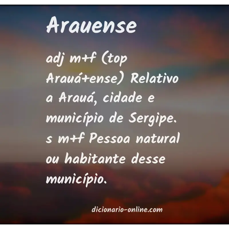 Significado de arauense