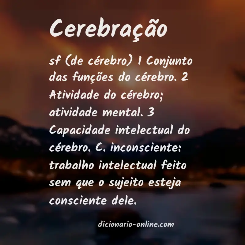 Significado de cerebração