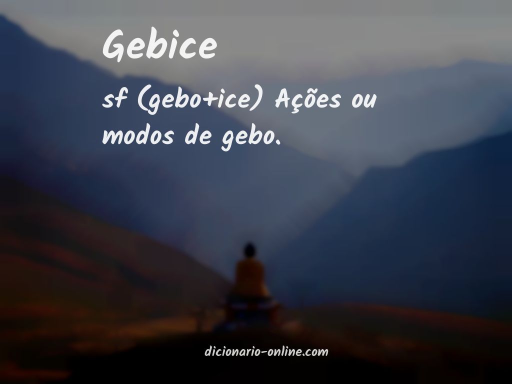 Significado de gebice