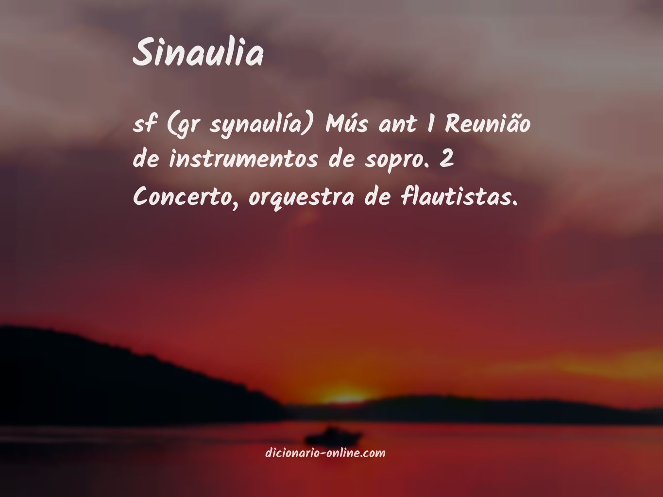 Significado de sinaulia