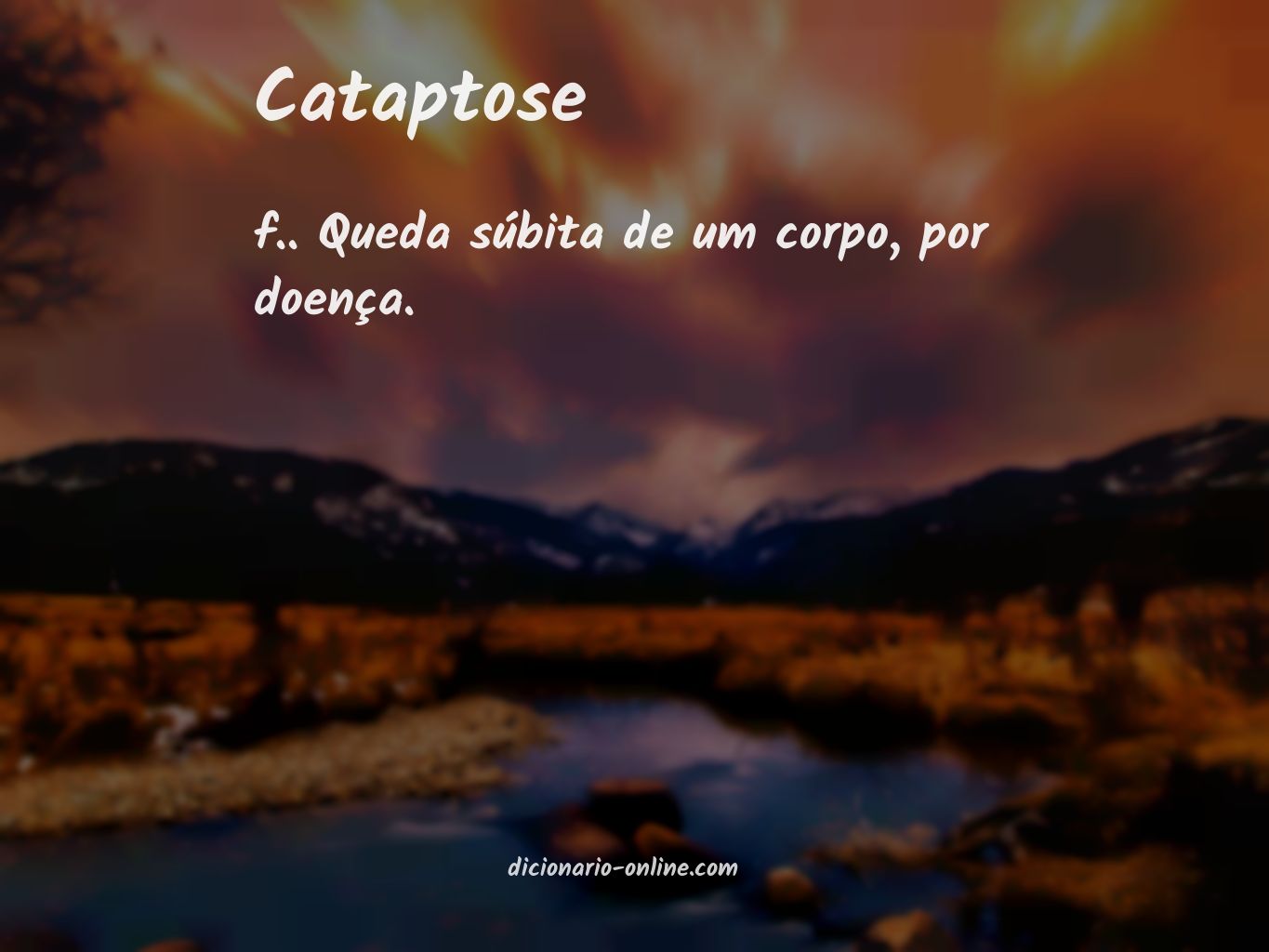 Significado de cataptose