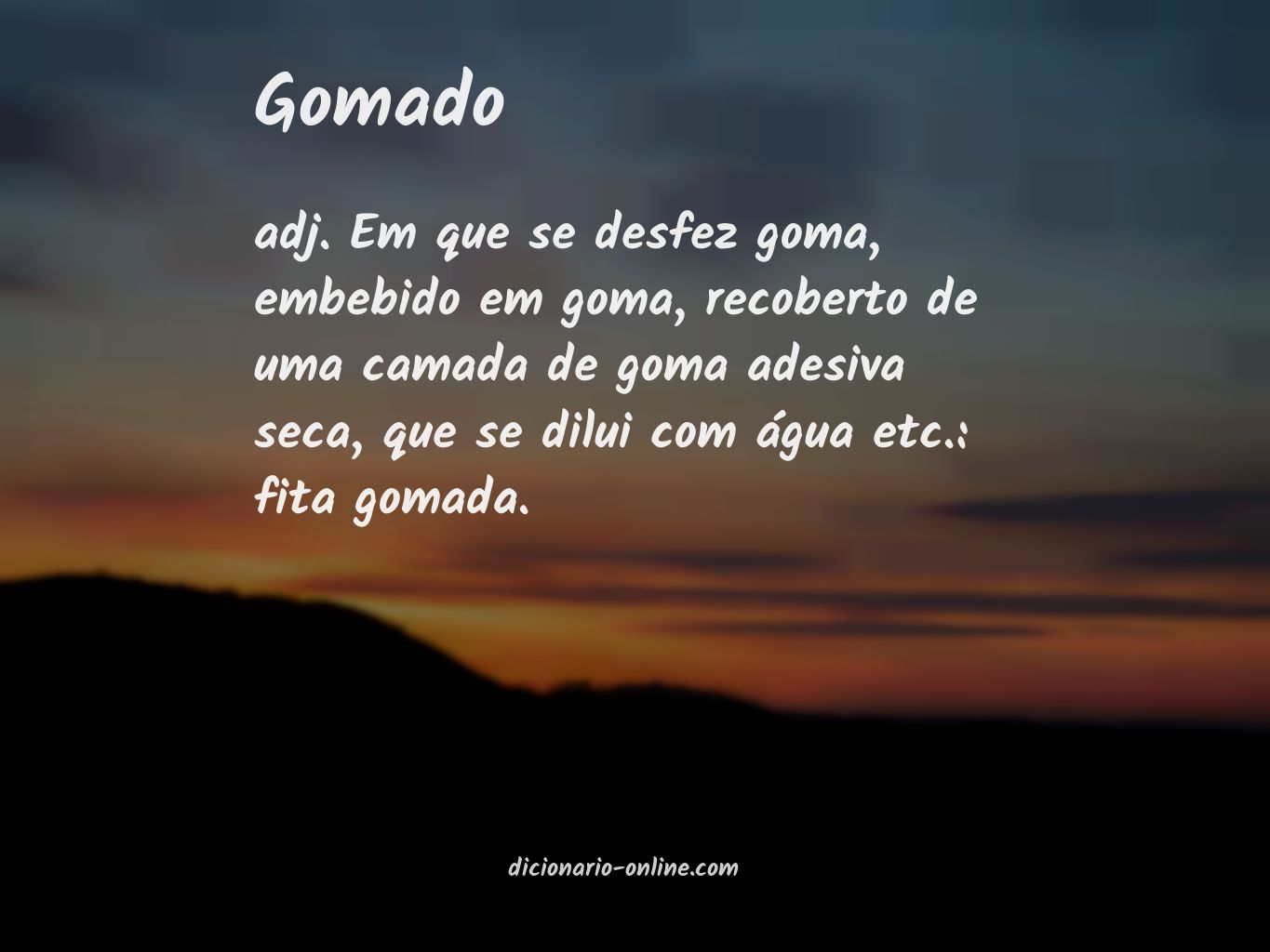 Significado de gomado