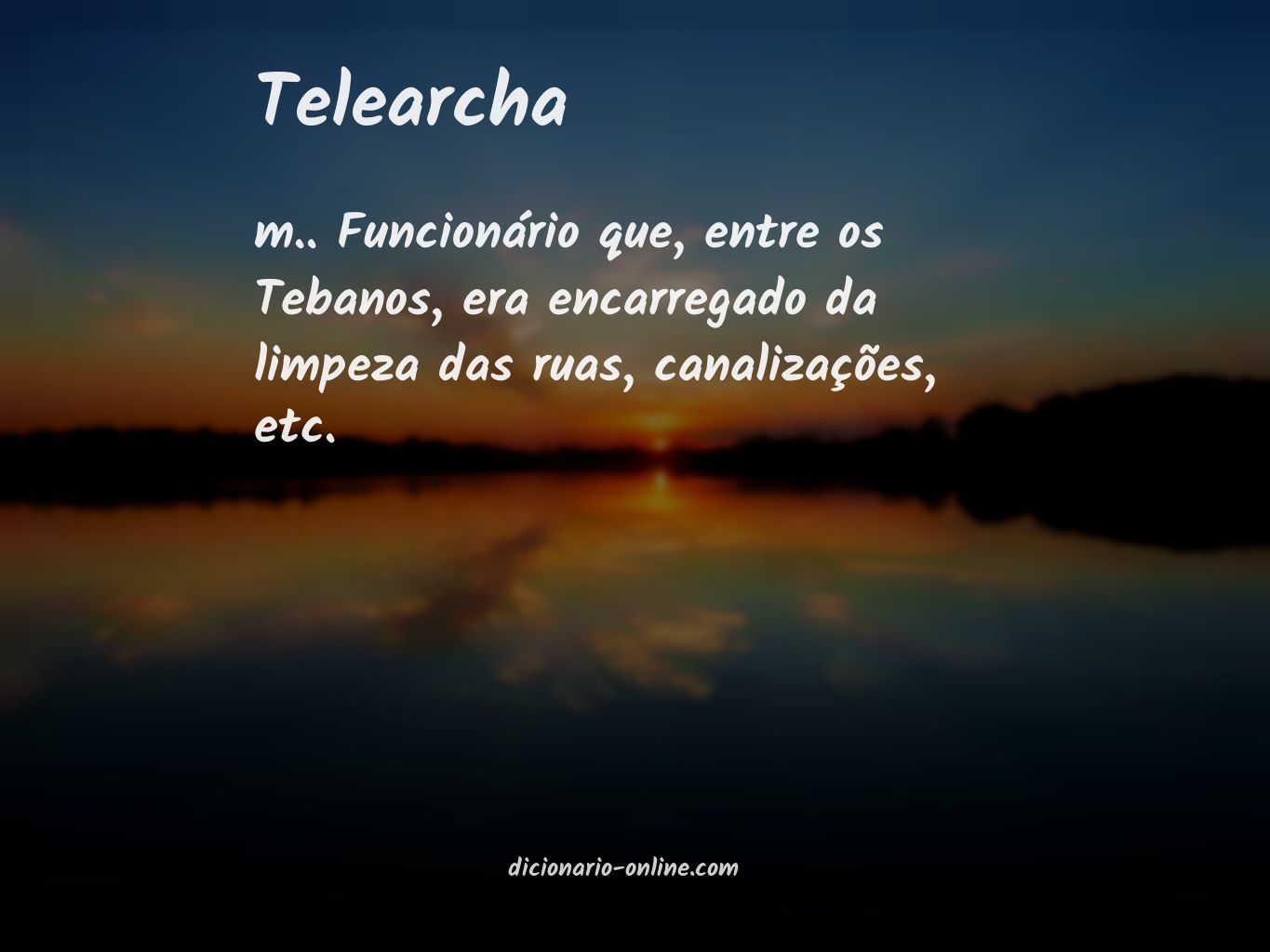 Significado de telearcha