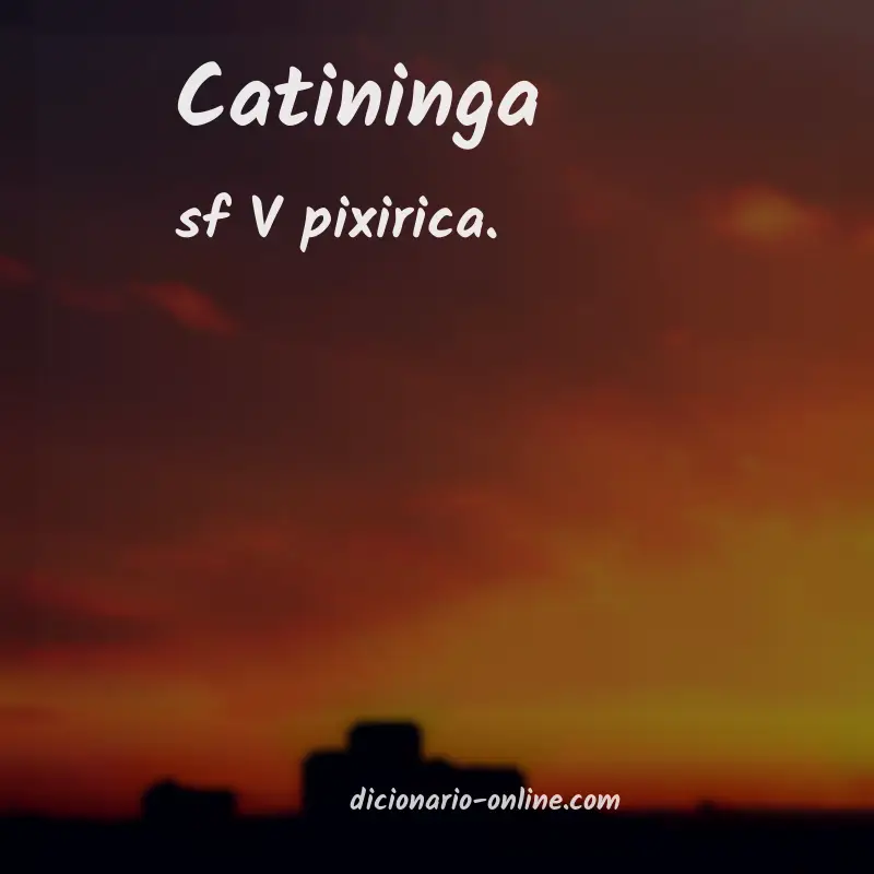 Significado de catininga