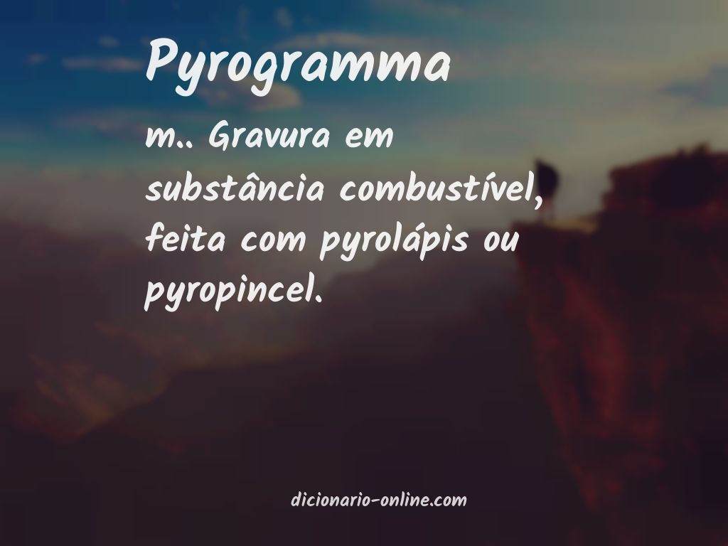 Significado de pyrogramma