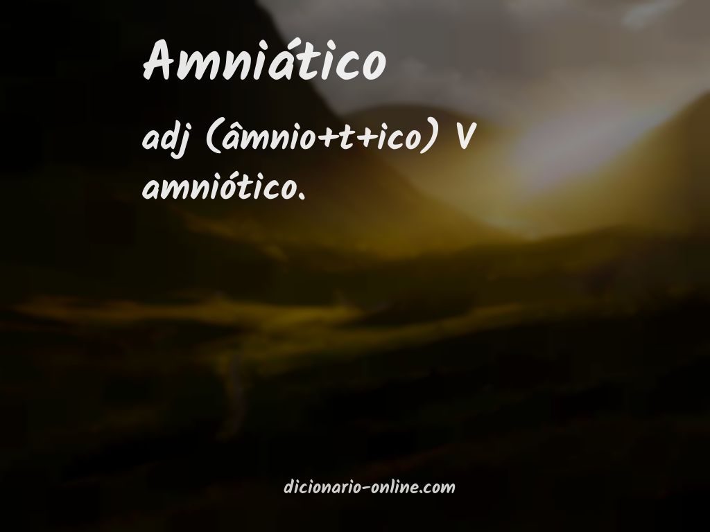 Significado de amniático