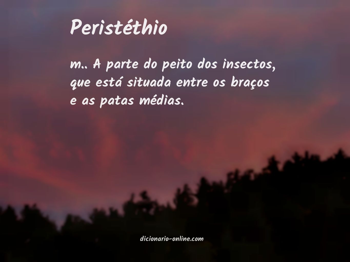 Significado de peristéthio